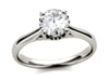 Round Moissanite Solitaire Ring in 14K White Gold &#40;1 ct.&#41;