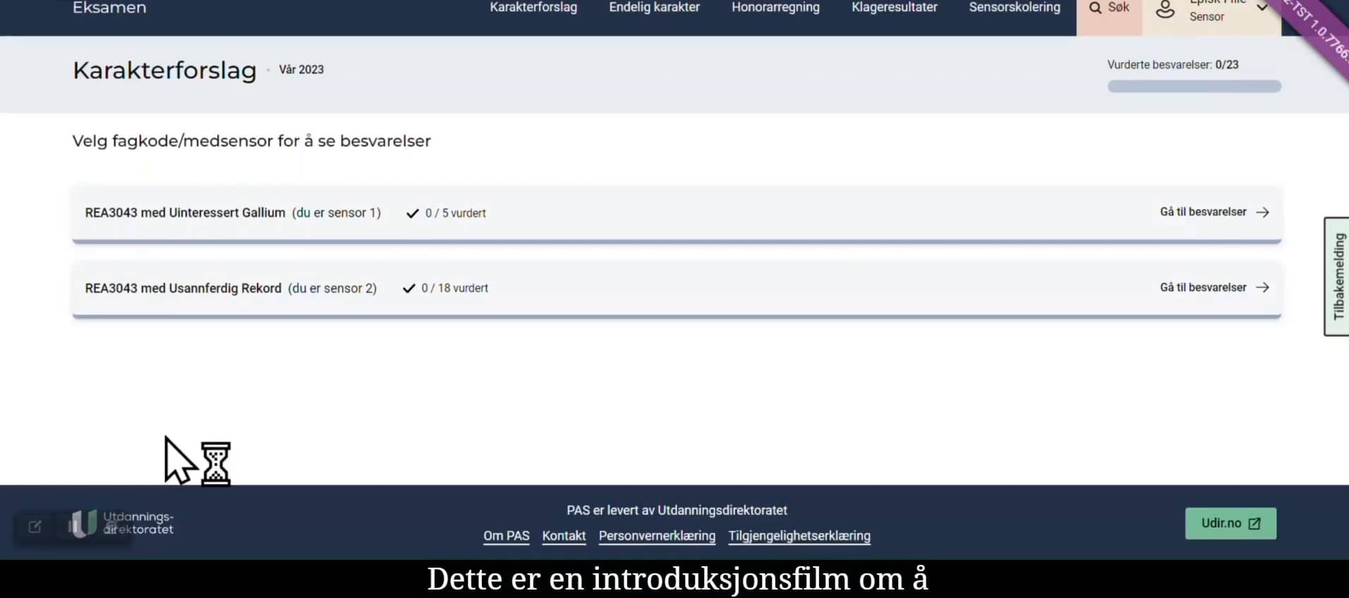 Introduksjon for sensor (sentralt gitt skriftlig eksamen) on Vimeo
