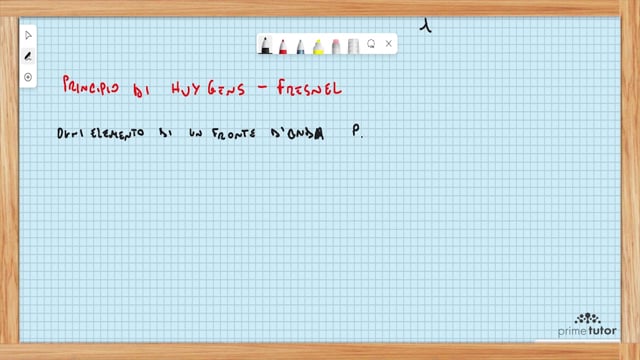 Icona lezione FIS_055	funzioni d'onda principio di sovrapposizione frequenze dei modi normali e principio di huygens Fresnel