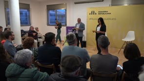 Presentació d'ERC centrada en els termes arrels, vida, orgull, futur i il·lusió