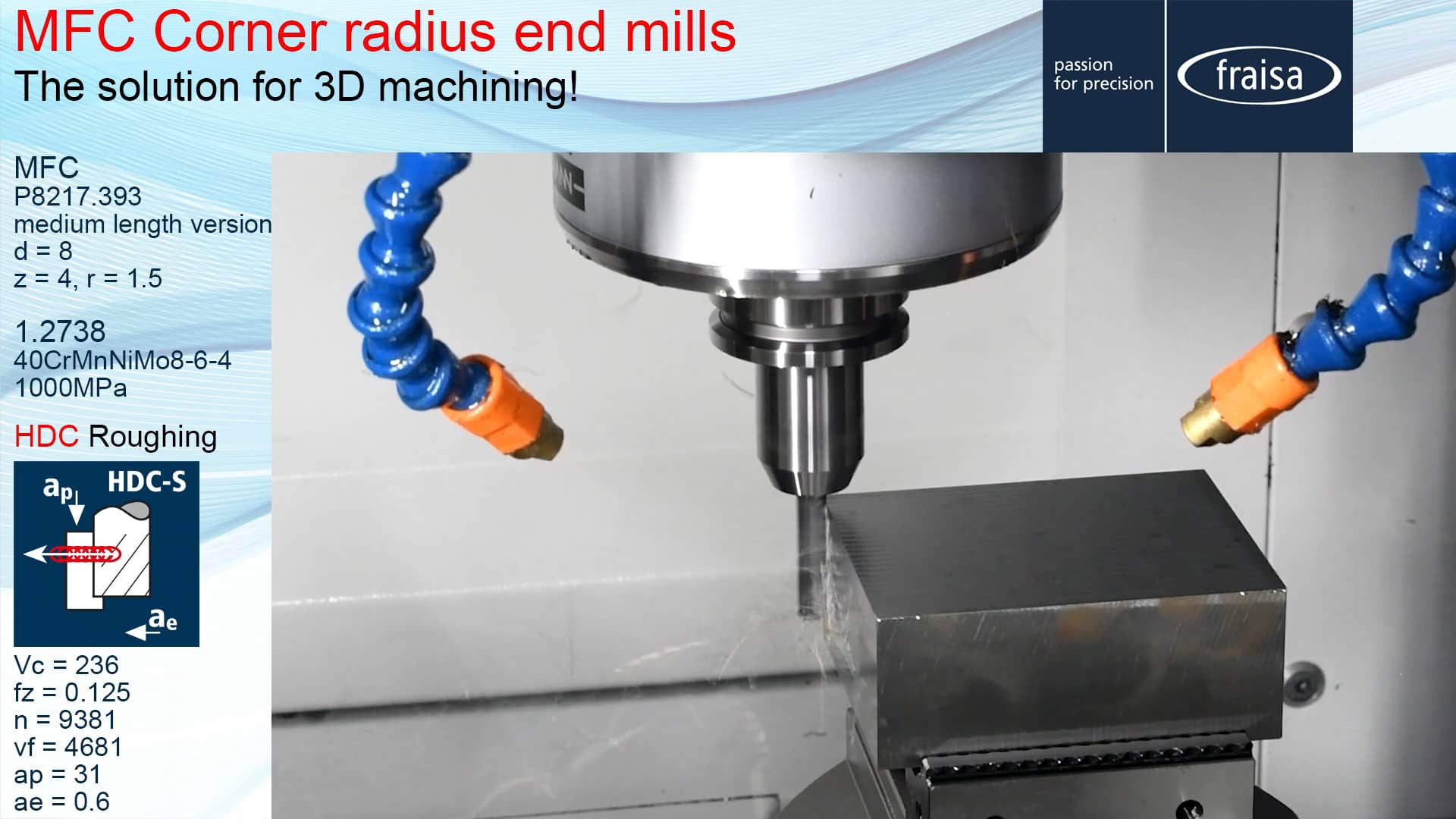3D machining with medium length corner radius end mills.mp4 on Vimeo