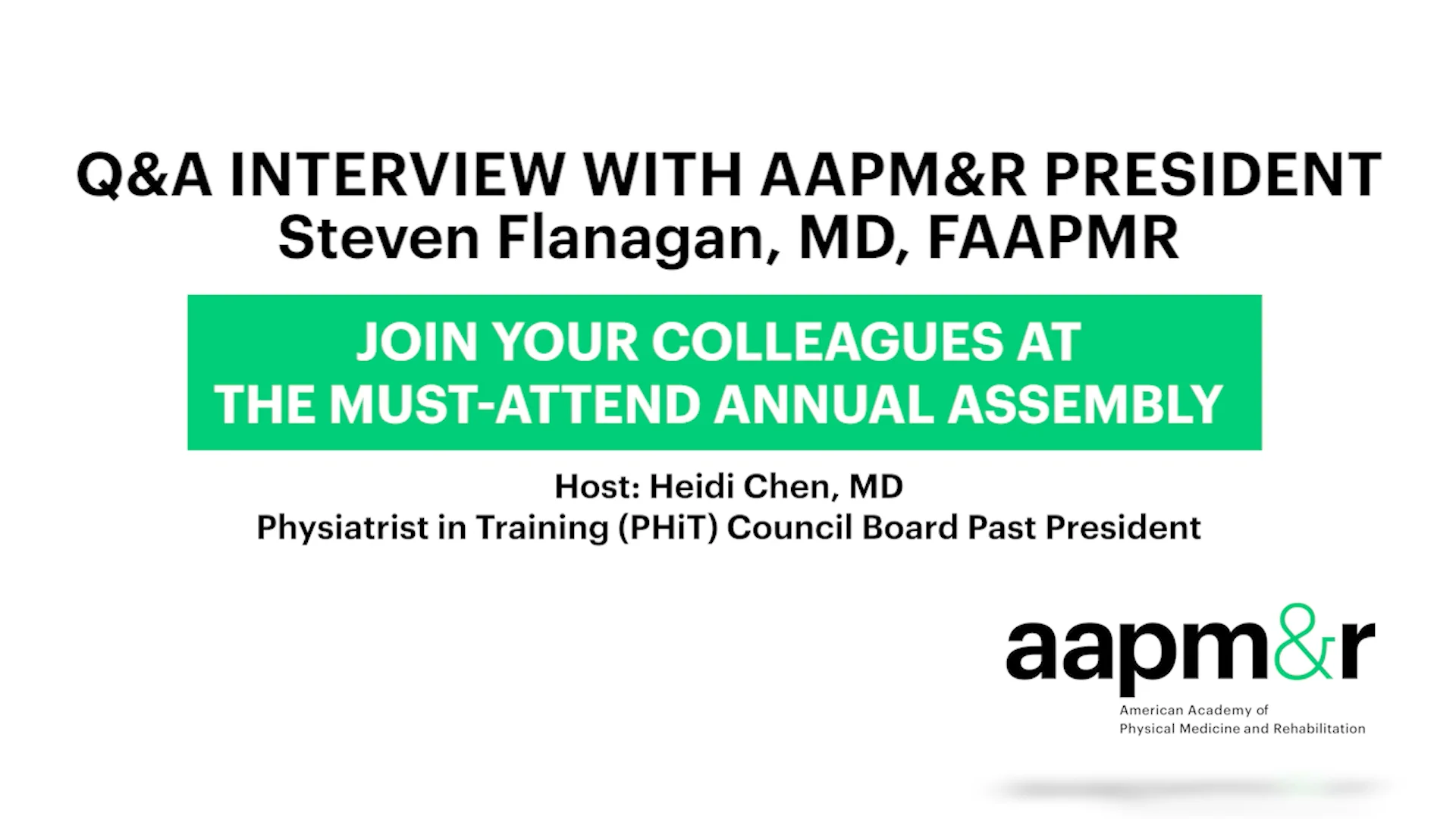 AAPMR Join Your Colleagues AT the MUSTATTEND Annual Assembly on Vimeo