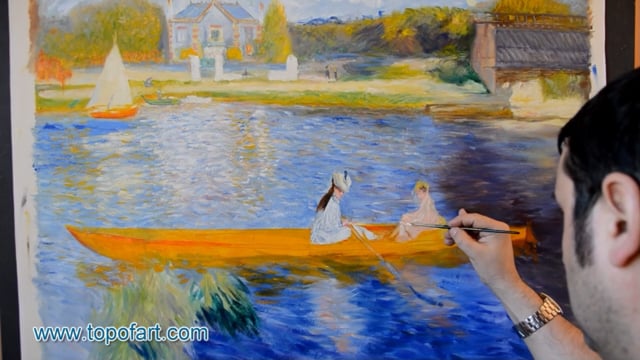 Pierre-Auguste Renoir | The Skiff (La Yole) | Painting Reproduction Video | TOPofART