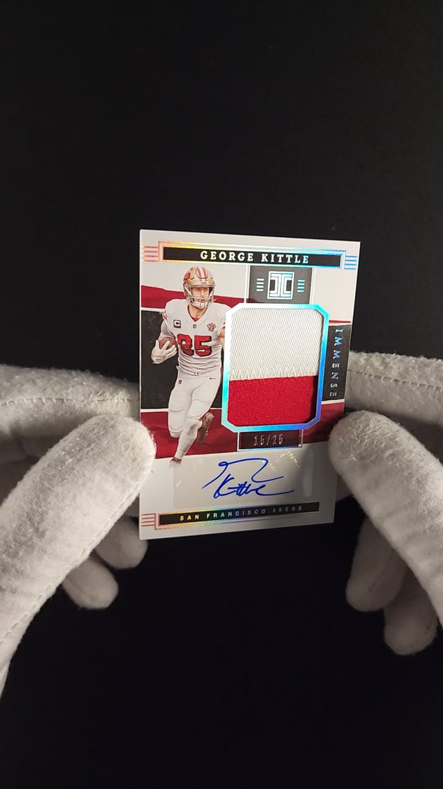 George Kittle Autographed 2022 Panini Impeccable Immense Patch