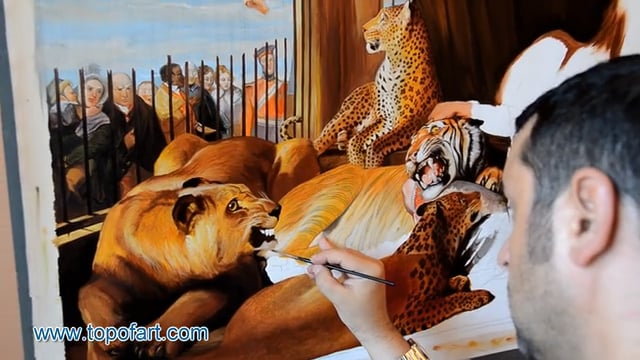 Sir Edwin Henry Landseer | Isaac van Amburgh and his Animals | Painting Reproduction Video | TOPofART