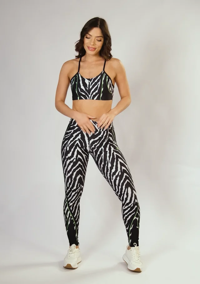 Top fitness feminino com bojo new printed estampado mix zebra onça