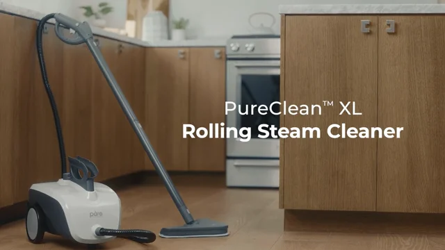 Pure Enrichment PureClean XL Rolling Steam Cleaner - 1500-Watt Multi-Purpose 