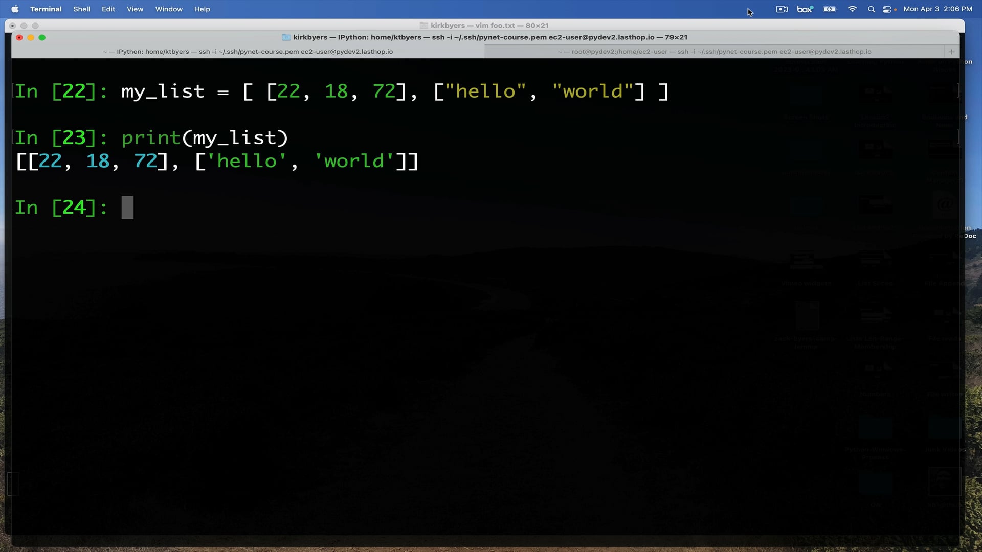 Learning Python - Week2 / Multidimensional Lists on Vimeo