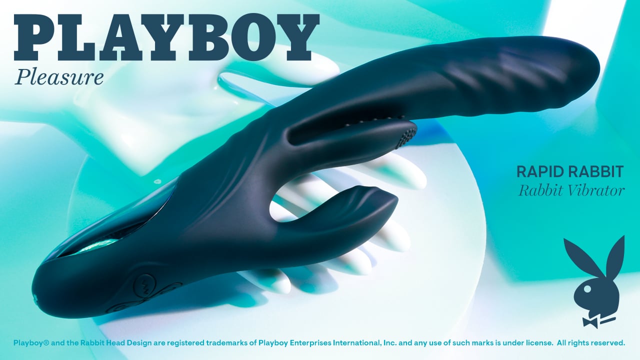 Sex Toy Trade Show Sneak Preview! Playboy Rapid Rabbit Thrusting Vibrator  with Flapping Shaft