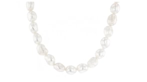 6-9mm Cultured Baroque Pearl Choker Necklace with 14kt Yellow Gold