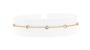 50 ct. t.w. Diamond Station Anklet in 14kt Yellow Gold