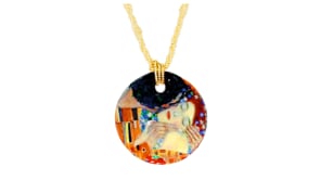 Italian The Kiss Murano Glass Multi-Strand Necklace with 18kt Gold Over Sterling