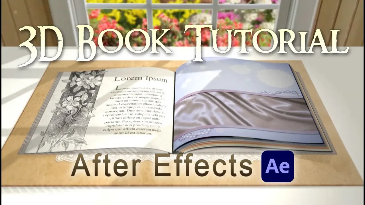 Animate a Simple 3d Book in Adobe After Effects 