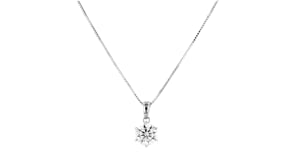 1.00 Carat Moissanite Pendant Necklace in Sterling Silver