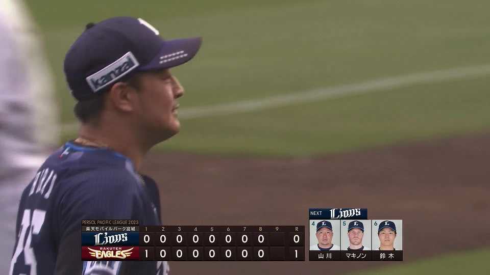 【8回裏】ライオンズ・平井克典 素早い反応を見せ、無失点に抑える!!  2023年4月5日 東北楽天ゴールデンイーグルス 対 埼玉西武ライオンズ