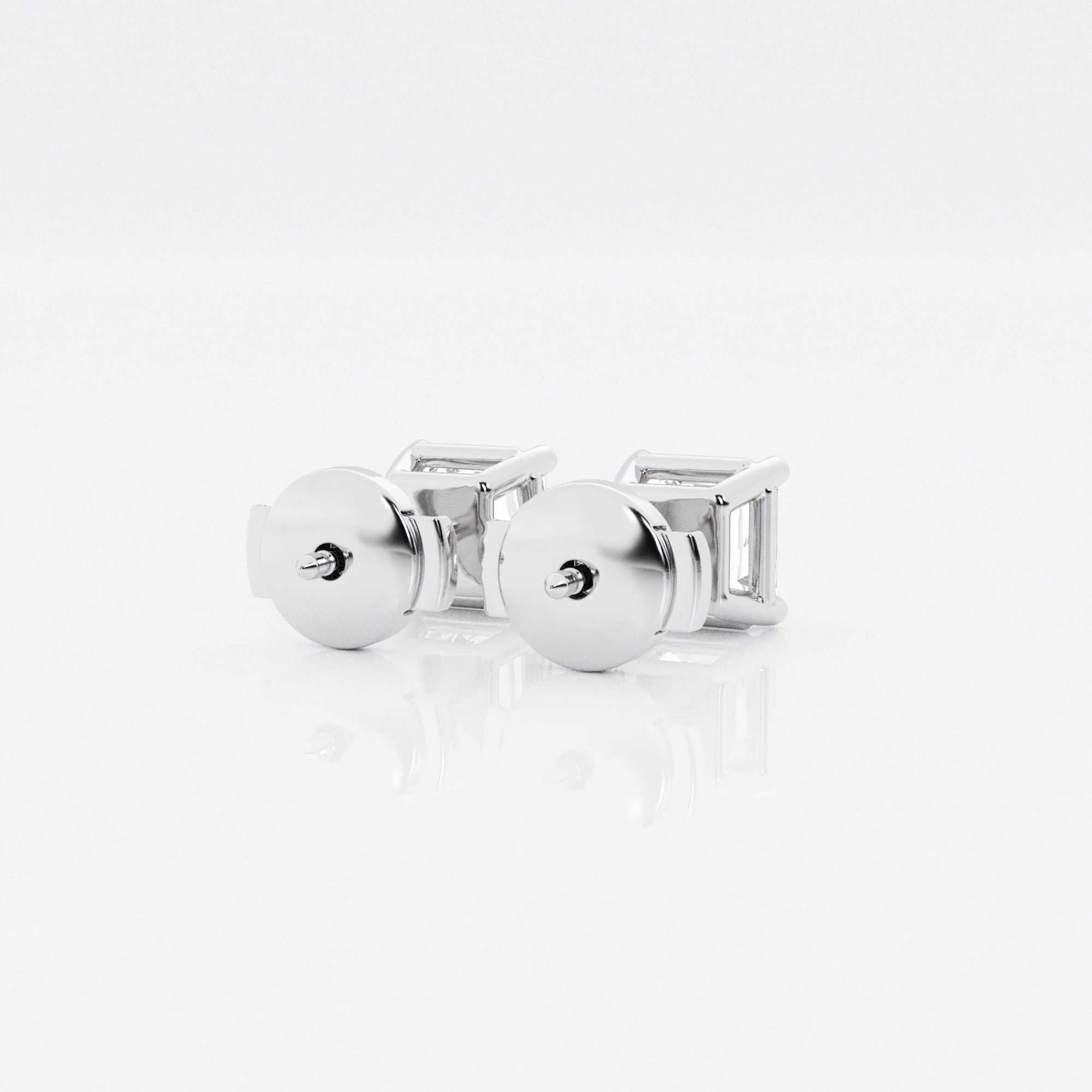 product video for 2 ctw Asscher Lab Grown Diamond Solitaire Stud Earrings