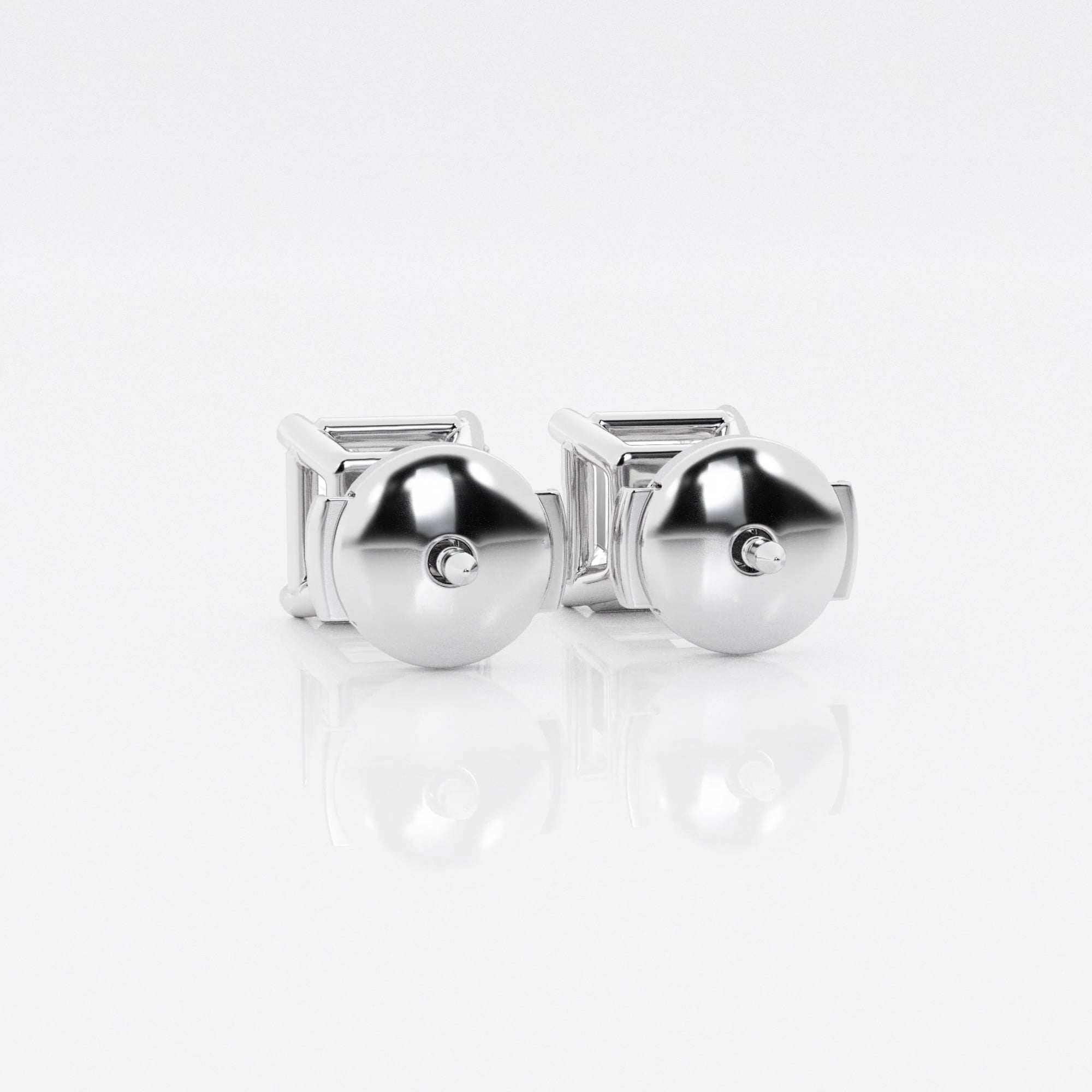 product video for 3 ctw Asscher Lab Grown Diamond Solitaire Stud Earrings