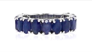 7.00 ct. t.w. Sapphire Ring in Sterling Silver