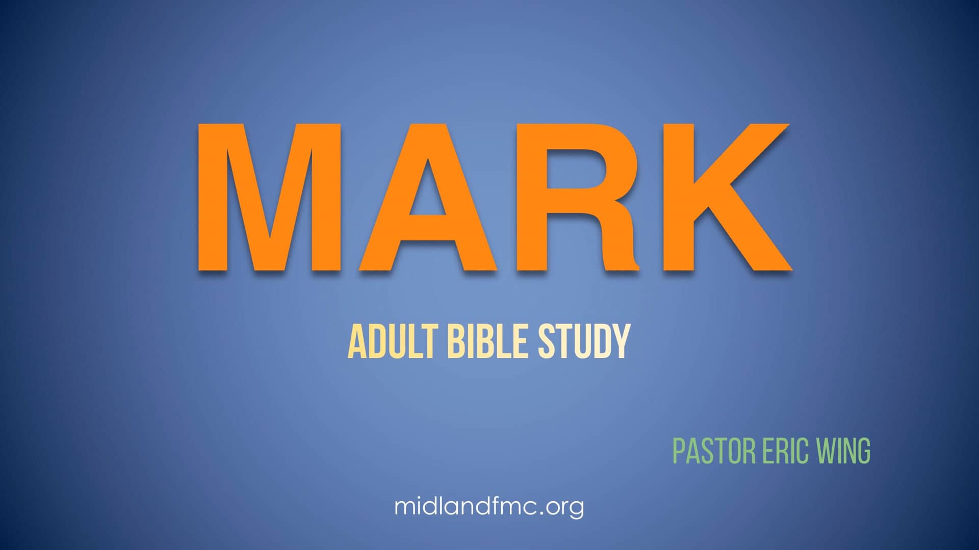 Mark adult bible study wk36 on vimeo