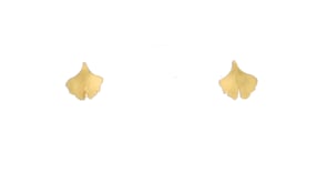 14kt Yellow Gold Fan-Style Ginkgo Leaf Earrings
