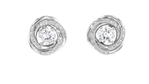 10 ct. t.w. Diamond Swirl Earring Jackets in Sterling Silver