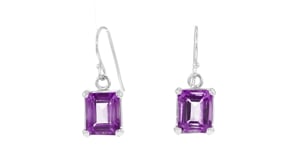 5.50 ct. t.w. Amethyst Drop Earrings in Sterling Silver