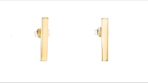 14kt Yellow Gold Linear Bar Earrings
