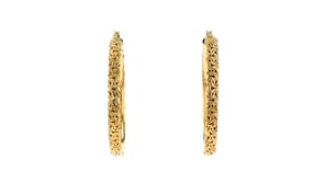 18kt Yellow Gold Over Sterling Silver Extra Large Byzantine Hoop Earrings