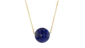 Lapis Bead Necklace in 18kt Gold Over Sterling