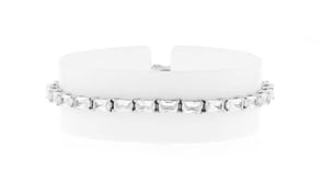 7.50 ct. t.w. Baguette CZ Tennis Bracelet in Sterling Silver