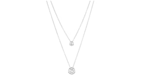 1.45 ct. t.w. Bezel-Set CZ Layered Necklace in Sterling Silver