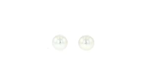 Childs Jewelry Set .20 ct. t.w. CZ, Cultured Pearl and 14kt Yellow Gold Stud Earrings