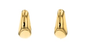 Italian 18kt Gold Over Sterling Graduated Hoop Earrings