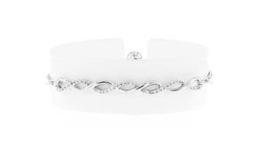 25 ct. t.w. Diamond Twisted Bolo Bracelet in Sterling Silver