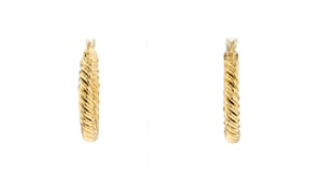 18kt Gold Over Sterling Twisted Hoop Earrings