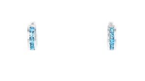 90 ct. t.w. Swiss Blue Topaz Huggie Hoop Earrings in Sterling Silver