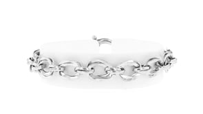 Sterling Silver Double-Oval Link Bracelet