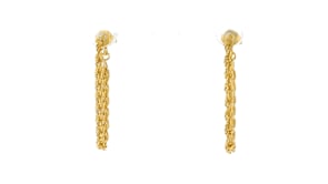 18kt Gold Over Sterling Endless Rope Chain Drop Earrings