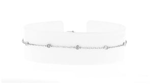 20 ct. t.w. Bezel-Set Diamond Station Bracelet in Sterling Silver