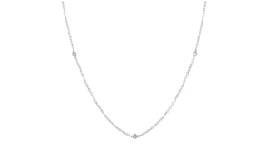 10 ct. t.w. Bezel-Set Diamond Station Necklace in Sterling Silver