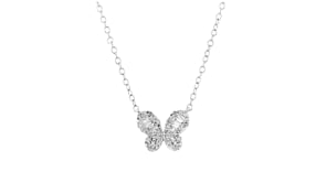 15 ct. t.w. Diamond Butterfly Necklace in Sterling Silver