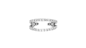 20 ct. t.w. Diamond Two-Row Single Ear Cuff in Sterling Silver
