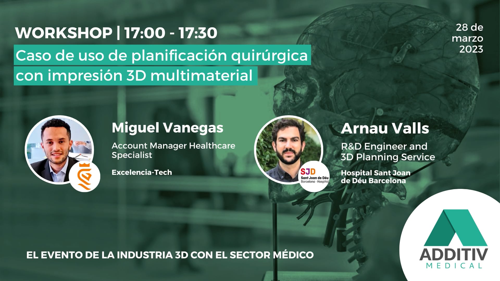 WORKSHOP: Caso de uso de planificación quirúrgica con impresión 3D multimaterial