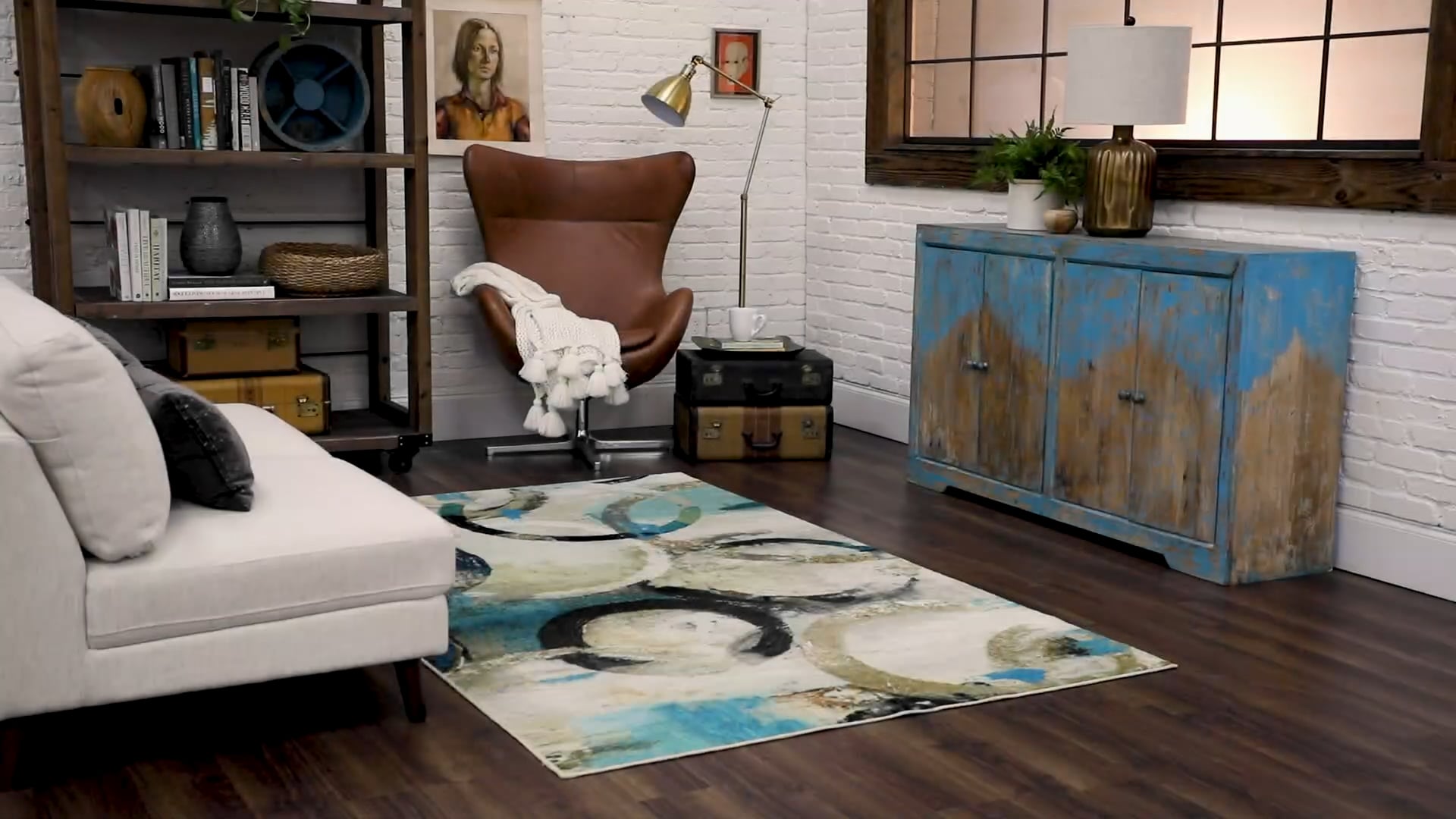 Mohawk Prismatic Canvas Rug, 5'x8' Contemporary Area Rugs by