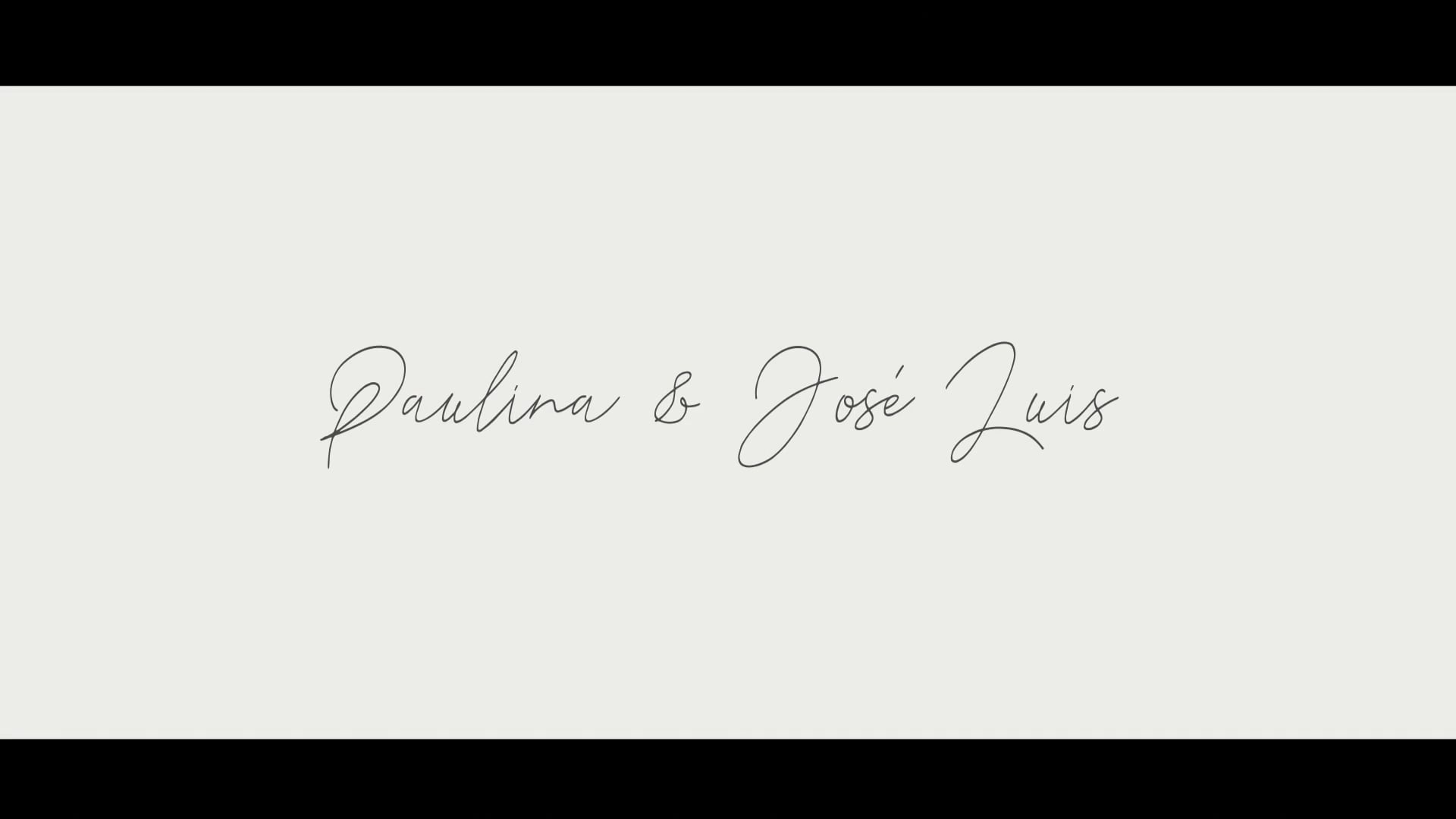 PAULINA Y JOSÉ LUIS