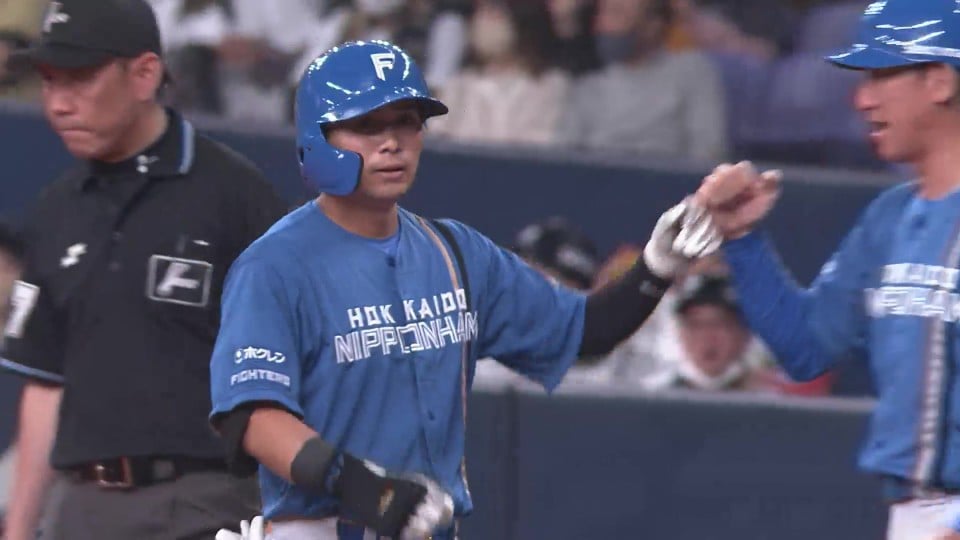 【4回表】連打で逆転!! ファイターズ・上川畑大悟 勝ち越しの2点タイムリーヒットを放つ!!  2023年4月8日 オリックス・バファローズ 対 北海道日本ハムファイターズ