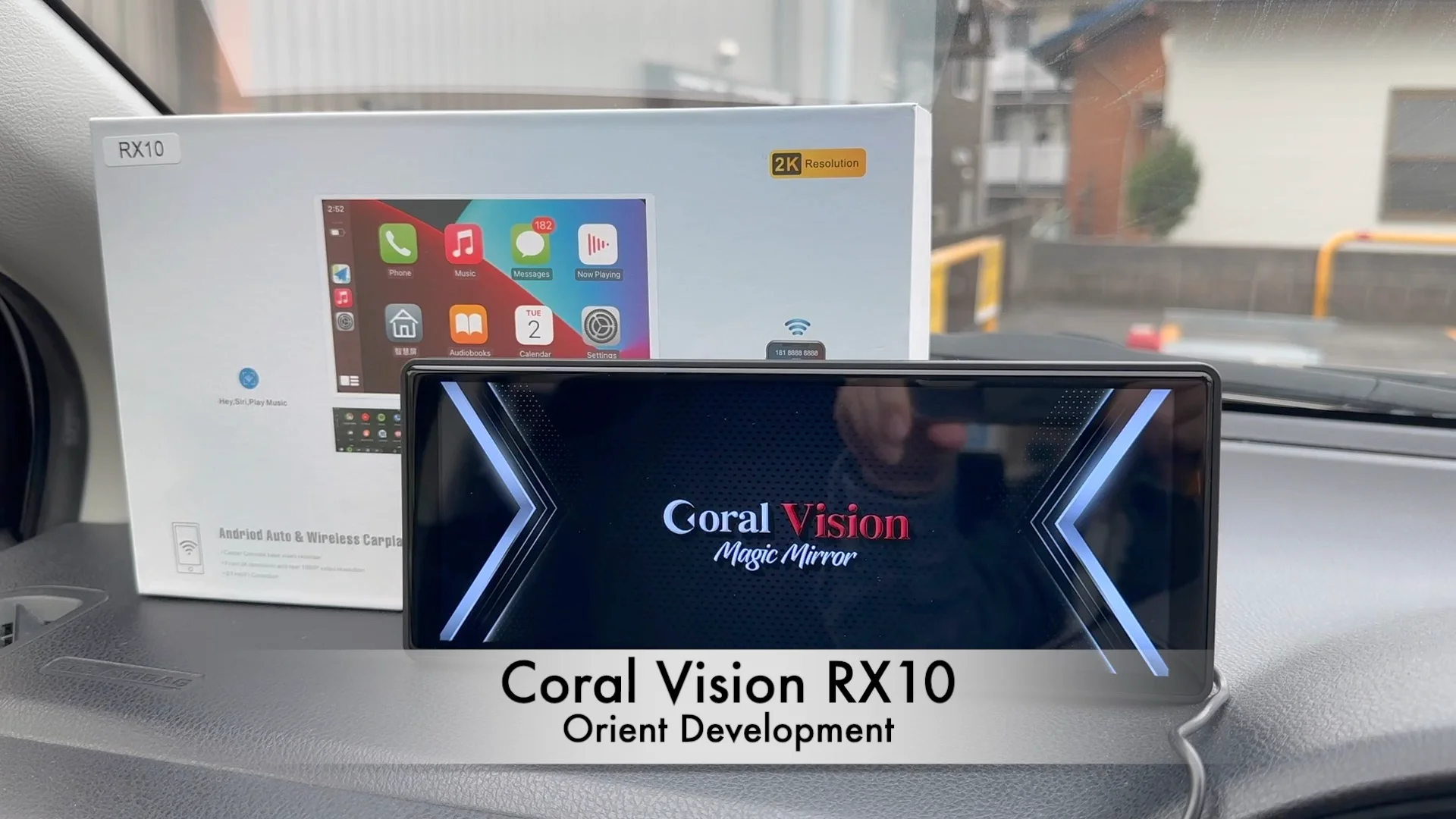 Coral Vision ワイヤレスCarPlayダッシュボードコンソール - カーナビ