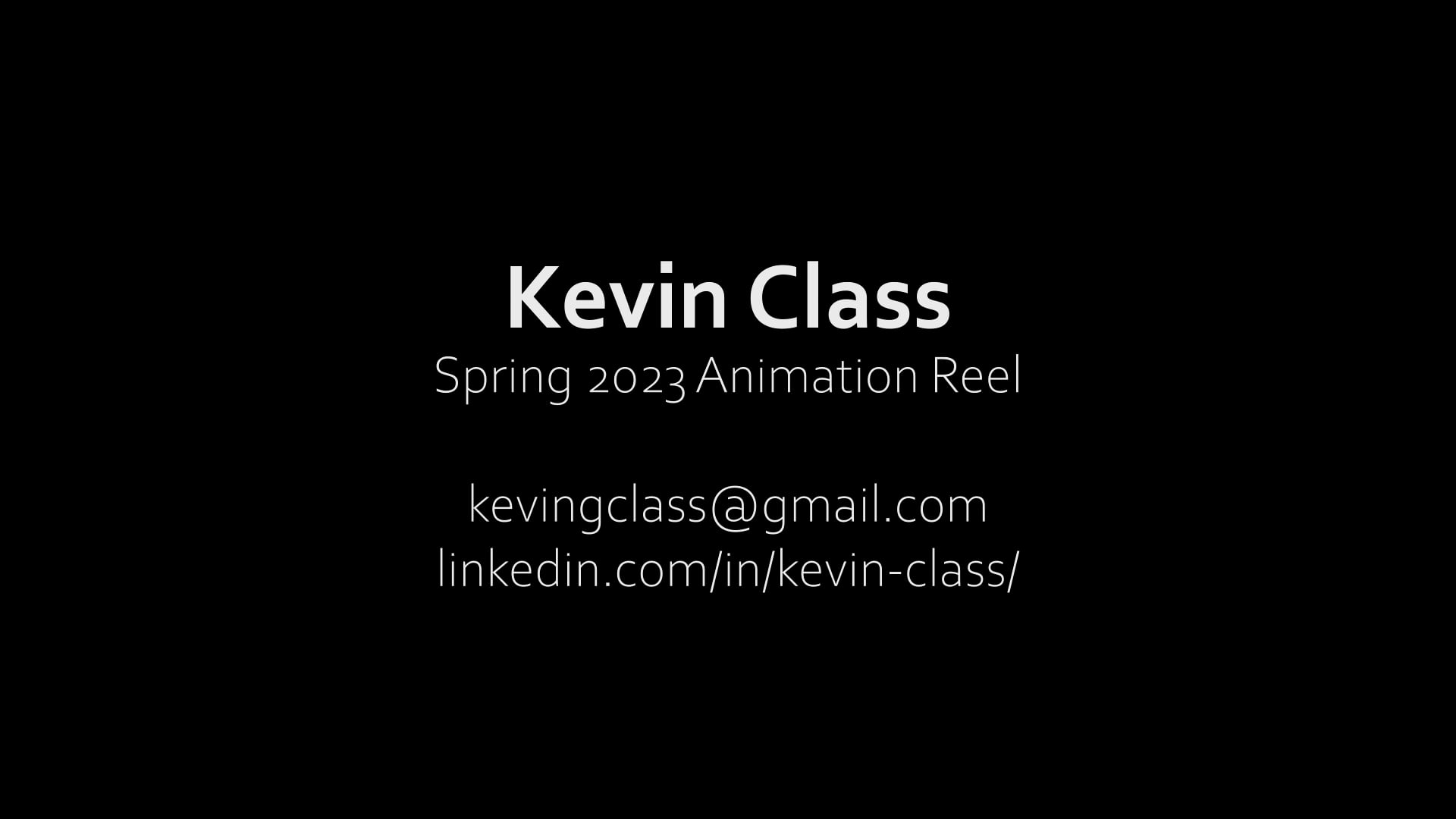 Character Animation Reel
