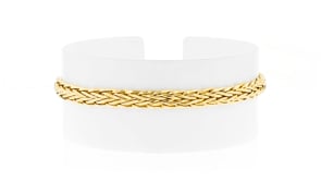 14kt Yellow Gold Braided Wheat Bracelet