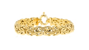 Italian 18kt Yellow Gold Byzantine Bracelet